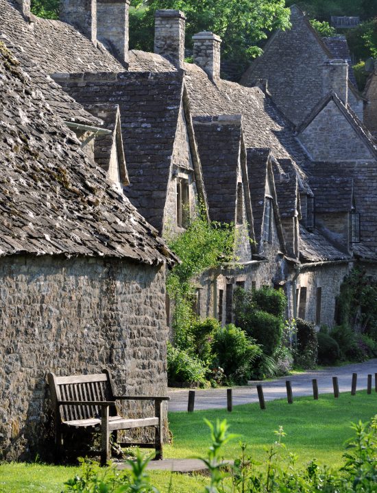 Old houses in English countryside of Cotswolds Traditional old houses in English countryside of Cotswolds